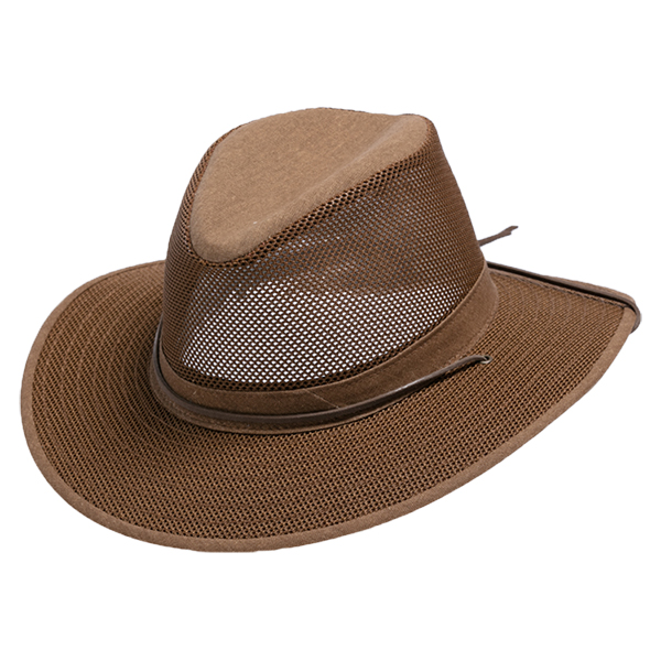 Henschel Hat-Earth Brn Aussie Breezer 3" Brim P/C Mesh