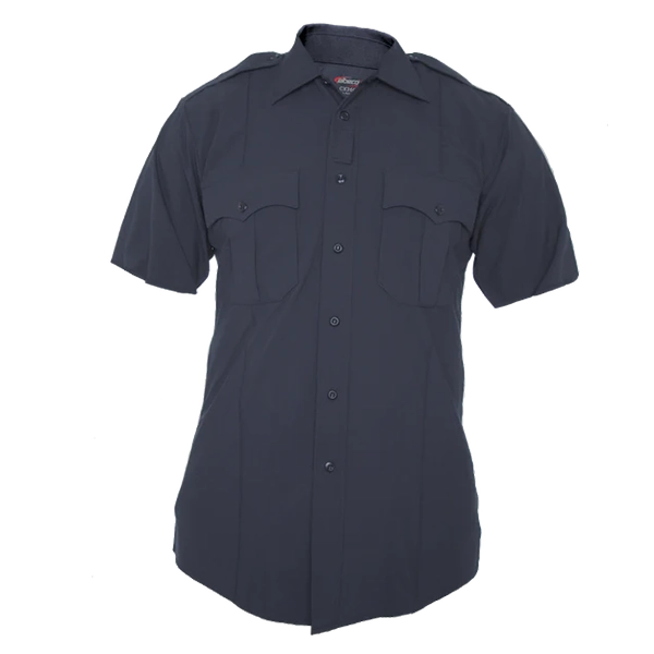 Elbeco Shirt, Mens Poly/Rayon SS Navy