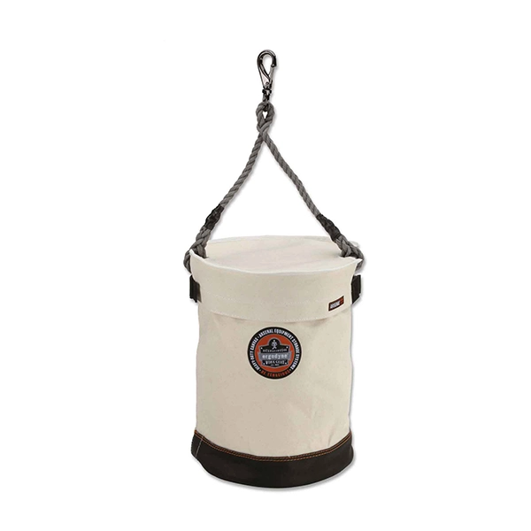 Ergodyne Bucket, XL, Leather Bottom, Swivel, White 
