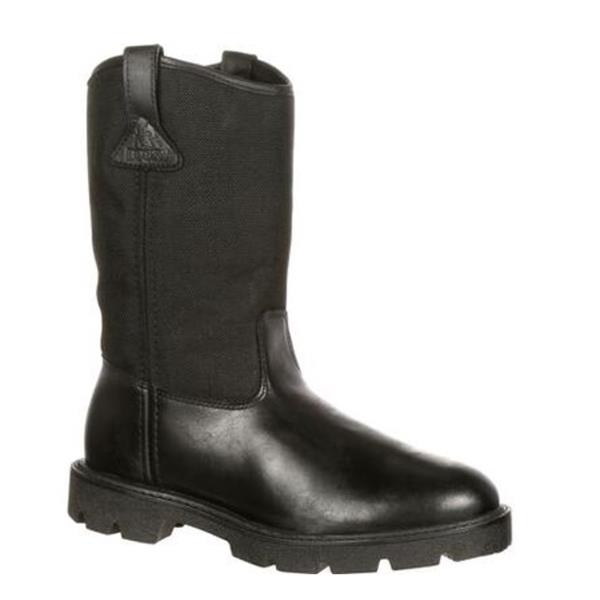 Rocky Boot, Pull-On Wellington 10" Black