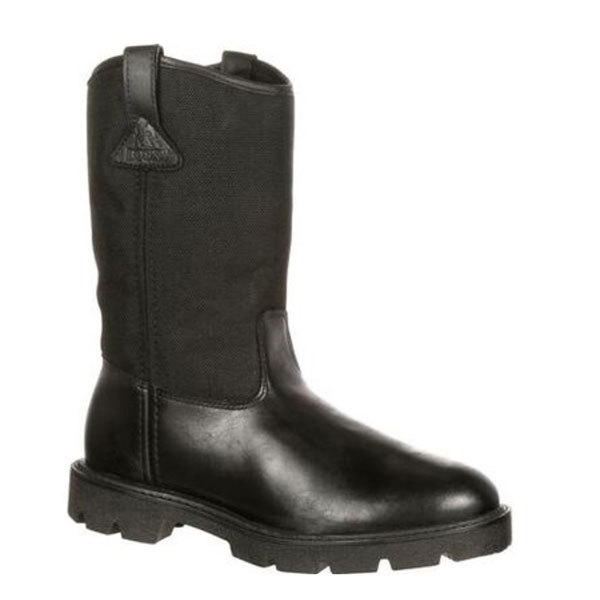 Rocky Boot, Pull-On Wellington 10" Black