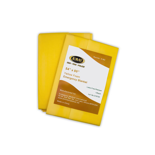 EMI Emergency Blanket Foam, Yellow
