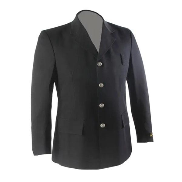 Anchor Dress Coat, Ladies Cl A Navy, Poly, Sngl Brstd,Slvr FD