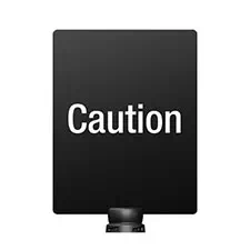 Lavi Tempest Stanchion Sign, "Caution", 7" x 11"