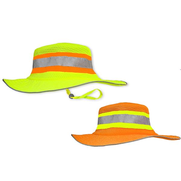 Hi Vis Ranger Style Safety Hat ANSI HW: Contrasing Trim