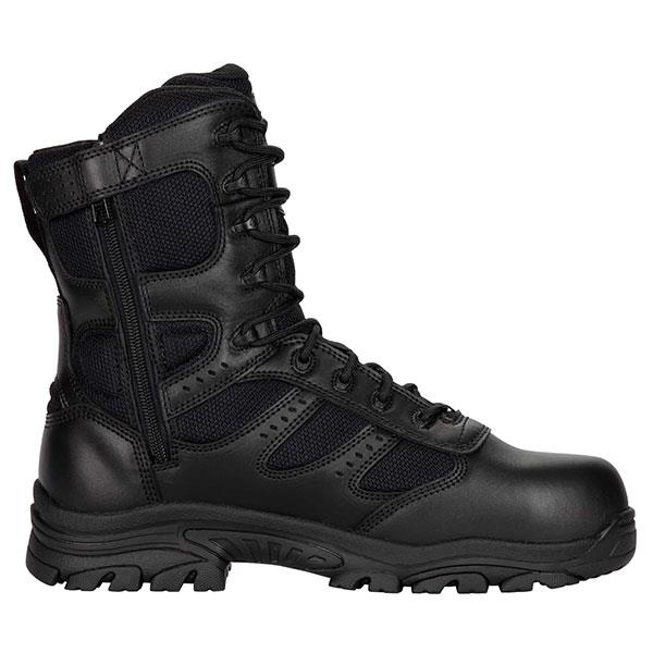 Thorogood Boot, Deuce, Black 8", Side Zip, Waterproof