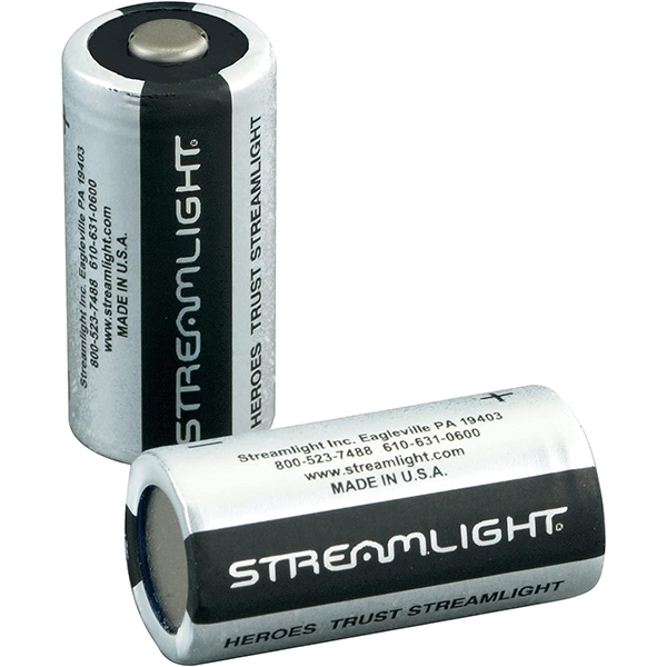 Streamlight 3V Lithium Battery Pack of 2, CR123A