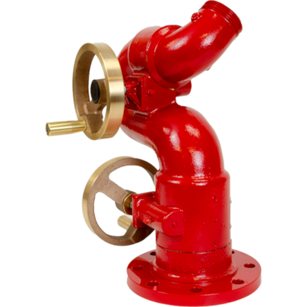 Elkhart Copperhead Monitor 3" 150 lb Flange Tiller Brass