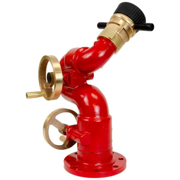 Elkhart Copperhead Monitor 3" 150 lb Flange Tiller Brass