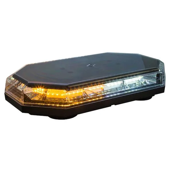 BuyPro 15" Octagonal LED Mini Light Bar, Amber/Clear 