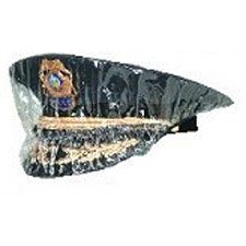 Bayly Rain Cover,Clear Plastic w/ Black Elastic & Visor