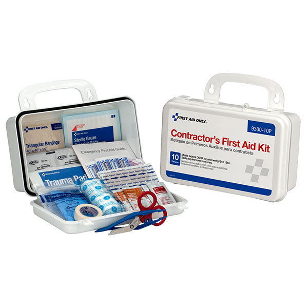 First Aid Only First Aid Kit Plastic Case, 10 Person