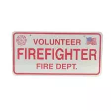 Tag, "Volunteer Firefighter Fire Dept." 