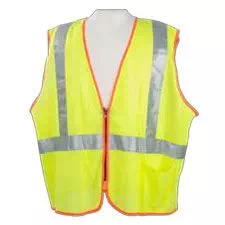 Safety Vest, ANSI Class 2 Mesh w/Zipper Front Lime 