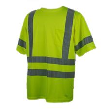 Safety T-Shirt, ANSI Class 3 Lime w/ Silver Trim