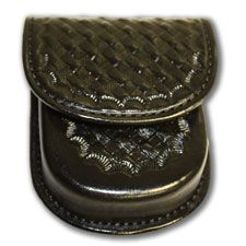 Don Hume Handcuff Case, Black Basketweave w/ Hidden Snap