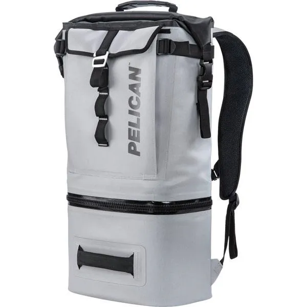 Pelican Dayventure Backpack Cooler, 19 Qt, Light Grey 