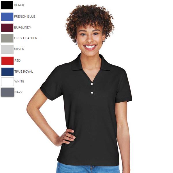 Devon & Jones Ladies Polo Short Sleeve Y-Collar Shirt