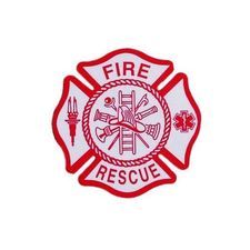 Pacific Reflex Decal, 2" M Cross w/Fire Rescue Scramble