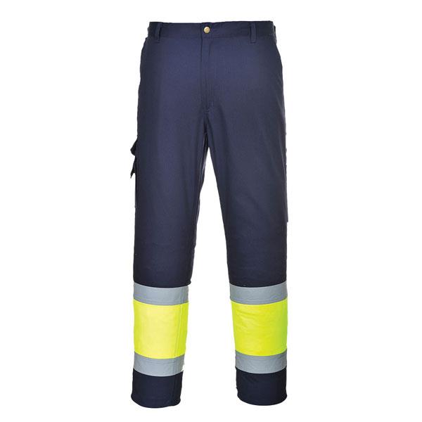 Portwest Hi-Vis Two Tone Pant Yellow-Navy, 65/35 P/C