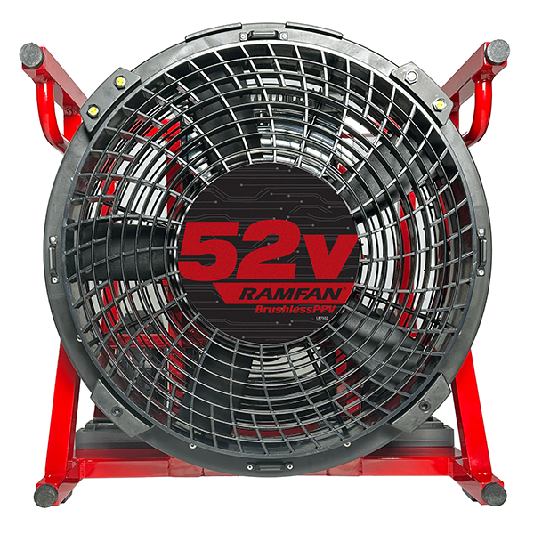 Euramco 18" PPV Fan, Zero Down Time, 115V/AC, 4 Batteries