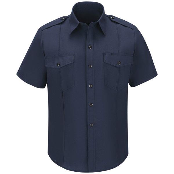 Workrite Nomex Short Sleeve Shirt 4.5 oz Epaulet Navy Blue