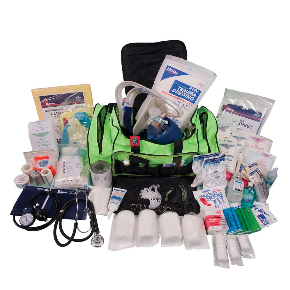 EMS Mega Medical Kit, Fluorescent Lime