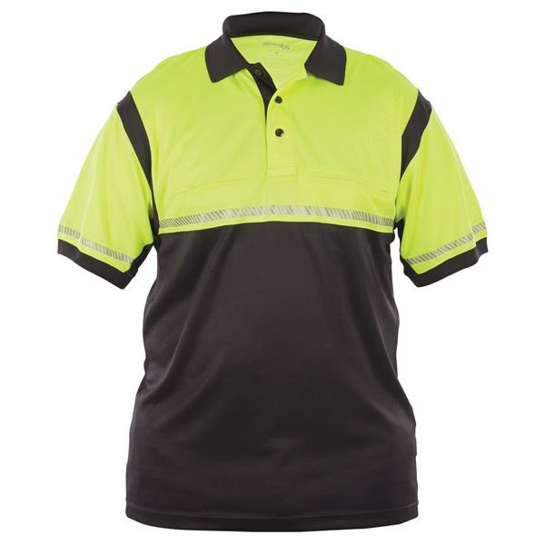 Elbeco Shirt UFX UltraLight SS Polo Hi Viz Yellow/ Navy