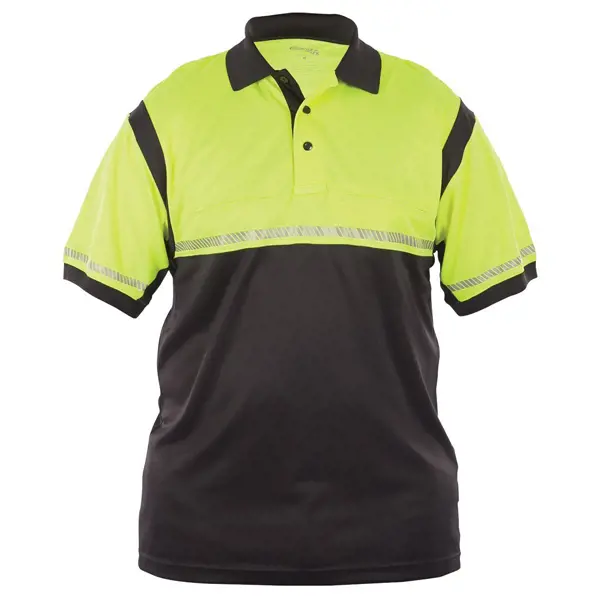 Elbeco Shirt UFX UltraLight SS Polo Hi Viz Yellow/ Navy 