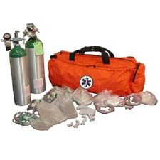 Oxygen Medical Trauma Kit With Bag and D Cylinder, Orange