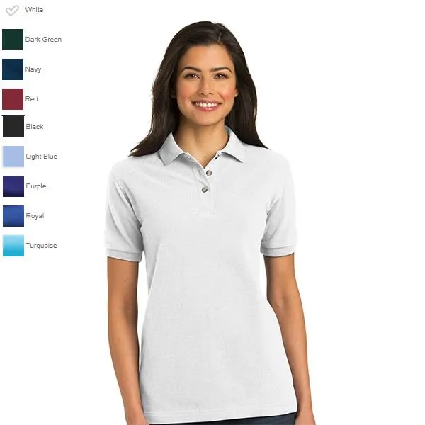 Port Authority Polo, Ladies SS Pique Knit 