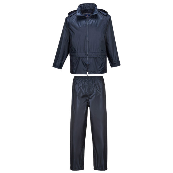 Portwest Essentials 2 Piece Rainsuit; Navy