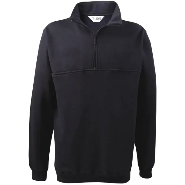 LION Navy Poly-Cotton Fleece 1/4 Zip Jobshirt 