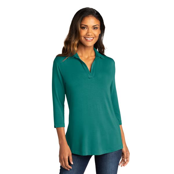 Port Authority Luxe Knit Tunic Ladies, Teal Green