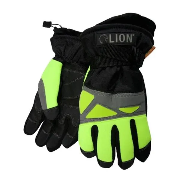 LION Work Glove, Cold Weather, Hi-Viz, Waterproof 