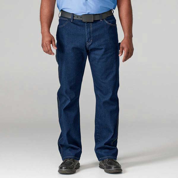 Dickies Mens Industrial Flex Carpenter Jean; Rinsed Indigo