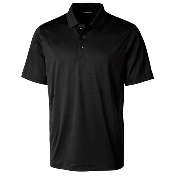 Cutter & Buck Prospect Texture Stretch Mens SS Polo, Black