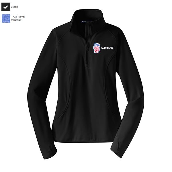 SportTek Ladies Pullover 1/2 Z Nafeco Emb