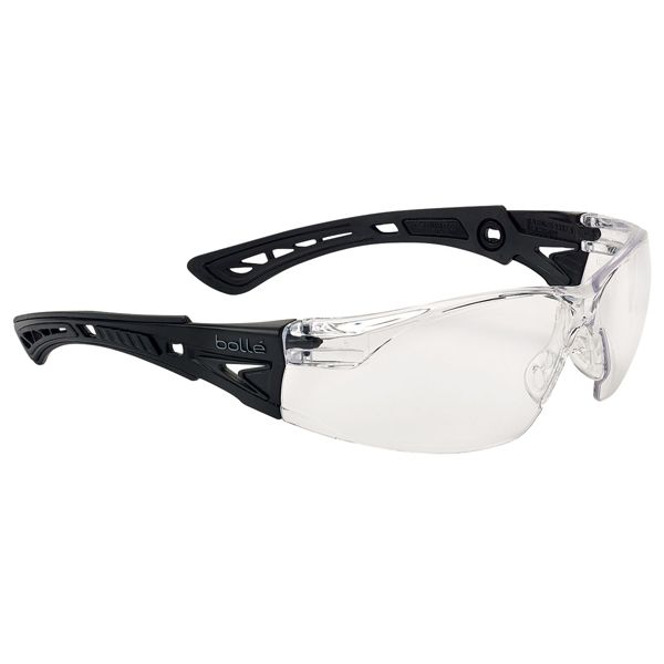 Bolle Rush+ Small Glasses Clear Lens, Black Frame