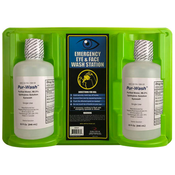 Radians Double Bottle Eyewash Station, 32 oz Bottle