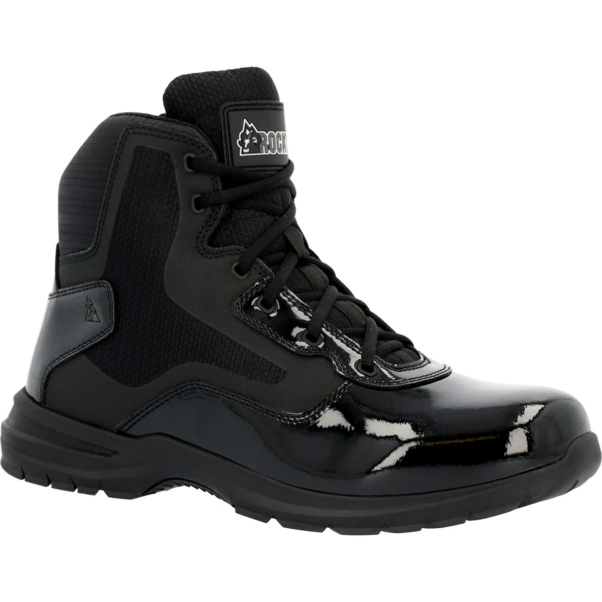 Rocky Cadet Public Service Boot, Side Zip, Black, 6"