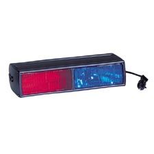 Code 3 Strobe Light,2 Head RVM Red/Blue