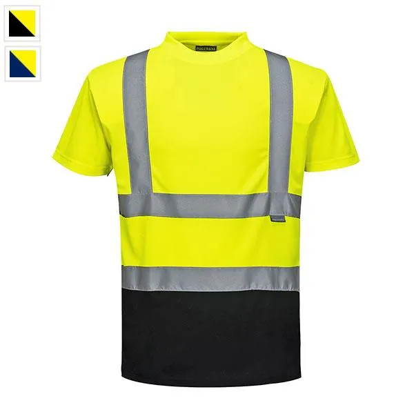 Portwest Two-Tone T-Shirt, SS 100% Poly, Class 2 