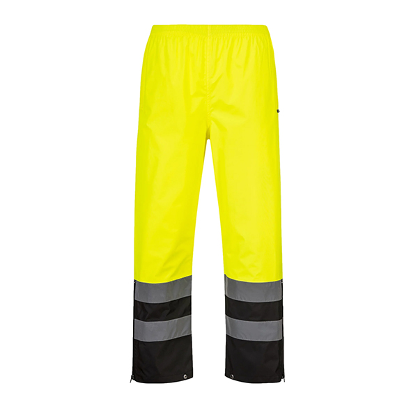 Portwest Hi-Viz Yellow Black Rain Pants