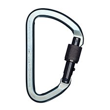 PMI Lite Steel Carabiner, SMC Zinc Plated NFPA Locking