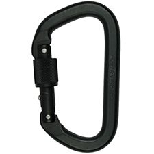 PMI SMC Locking D,NFPA, Aluminum Carabiner-Black