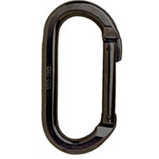 PMI SMC Oval,Non-locking, Aluminum Carabiner-Black