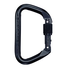 PMI SMC Large Steel Locking D Carabiner-Heat Treated