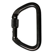 PMI Carabiner, Large Stainless Steel Locking Black