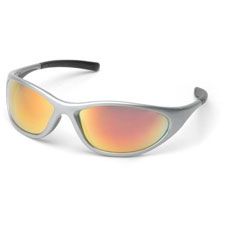 Pyramex Safety Glasses, ZoneII Ice Org Mirror Lens Slv Frame